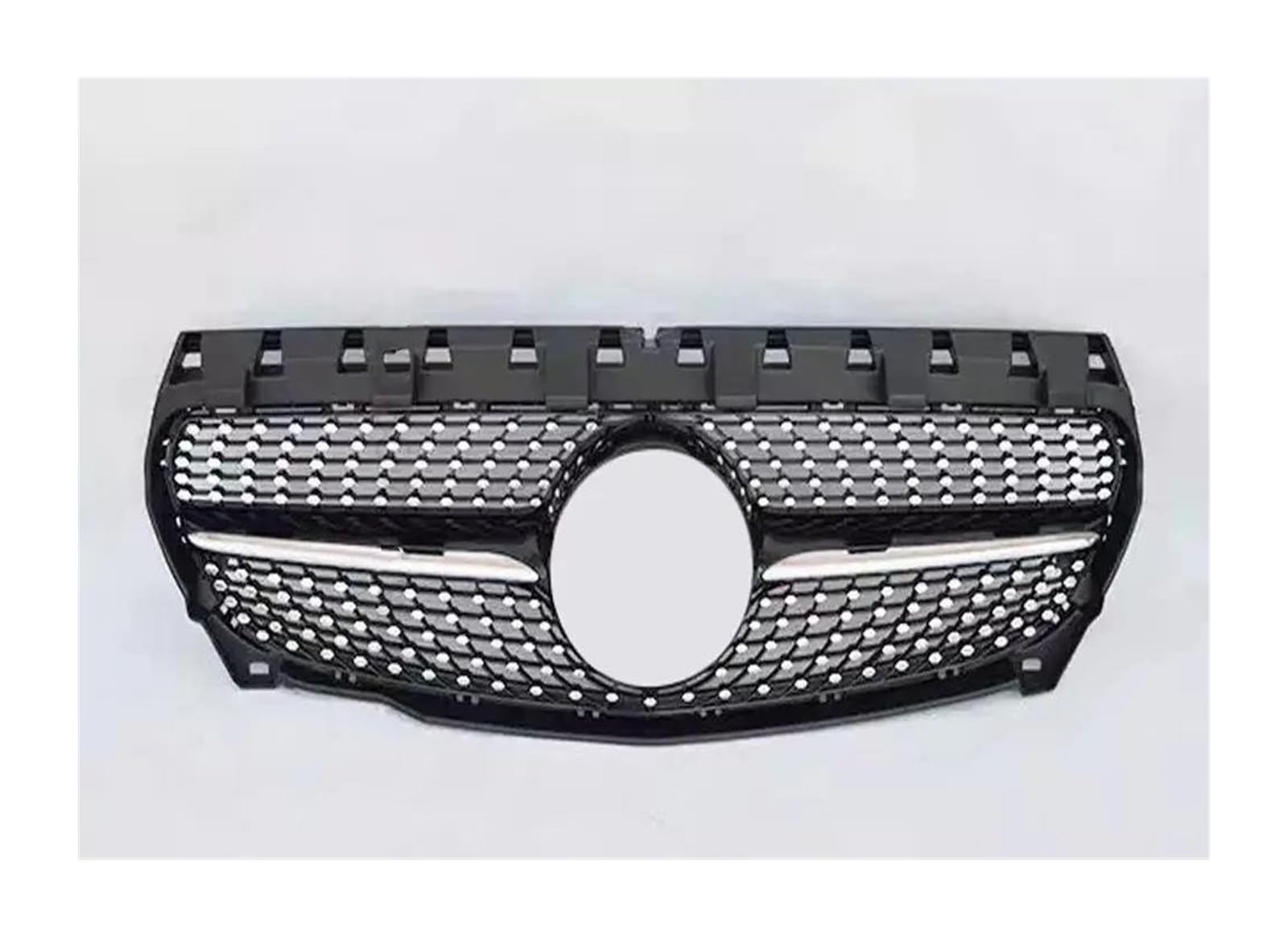 Front Kühlergrille Für Benz Für CLA C117 W117 220 260 180 200 2013 2014 2015 2016 2017 2018 2019 Für GT Diamond Middle Front Grille Stoßstangengrill Kühlergitter(Diamond Black) von TWTUSE