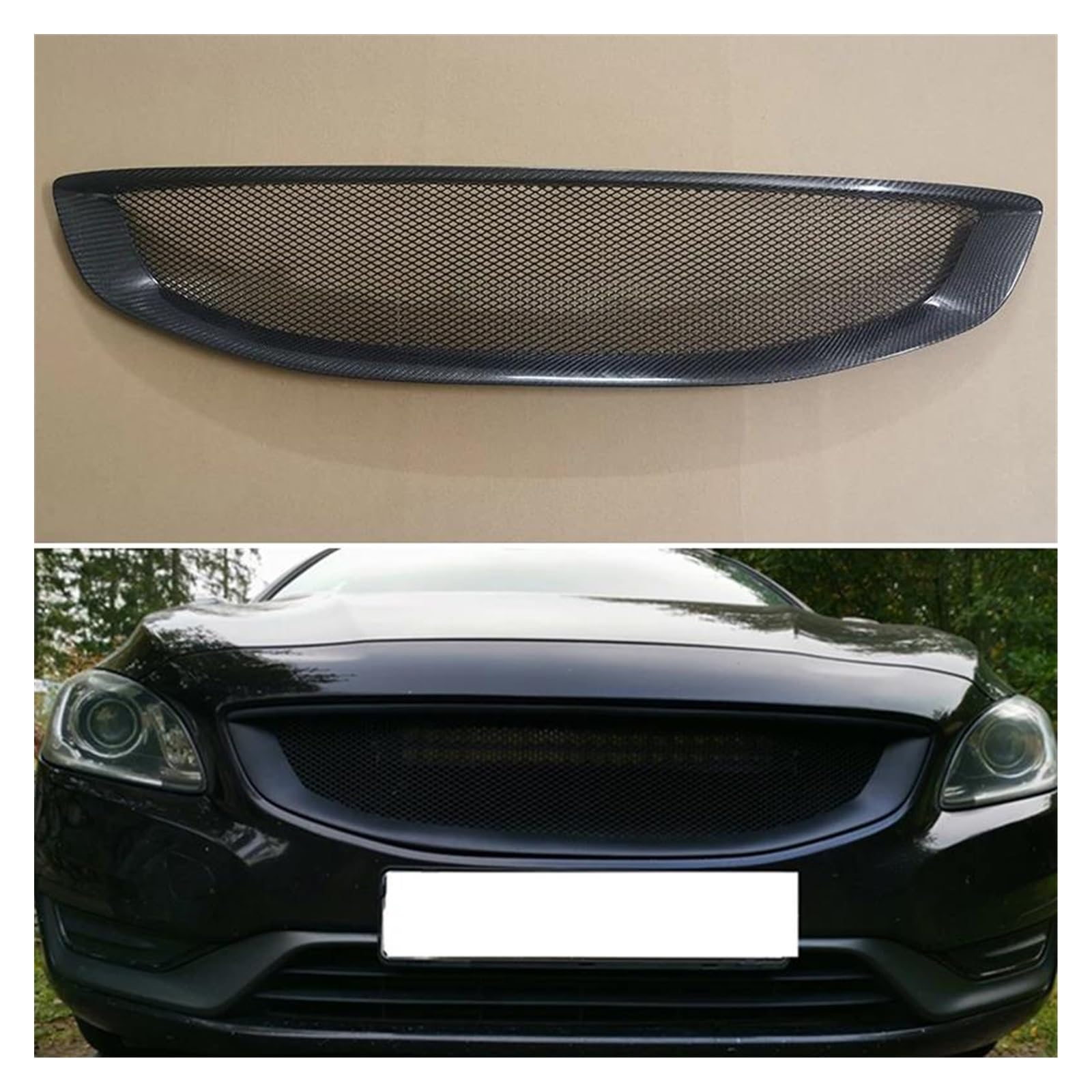 Front Kühlergrille Für Volvo Für S60 Für V60 Limousine 4-Türer Kombi 2014 2015 2016 2017 2018 Renngrill Frontstoßstangengrill Body Kit Zubehör Kühlergitter von TWTUSE