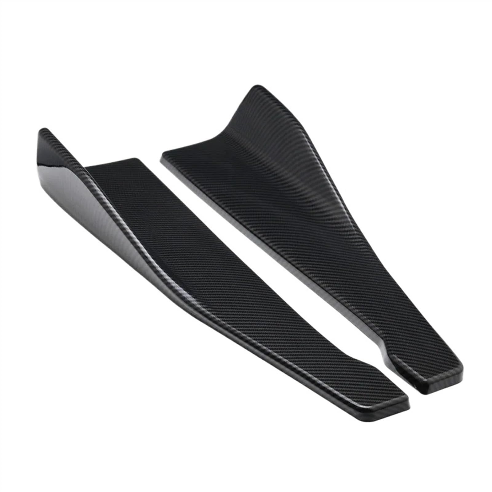 Winglet Diffuser 35 cm 48 cm Universal Spoiler Seitliche Stoßstange Hinten Auto Seite Rock Lip Rocker Flügel Carbon Faser Schutz Zierleisten Auto Seitenschürze(48cm Carbon Fiber) von TWTUSE