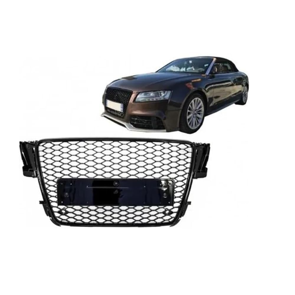 Auto Front Kühlergrille für Audi A5 8T 2007 2008 2009 2010 2011,Kühler Grill Dauerhaft Frontgrill Mesh Frontstoßstange Frontgrill Sport Stil Autoersatzteile von TXCDF