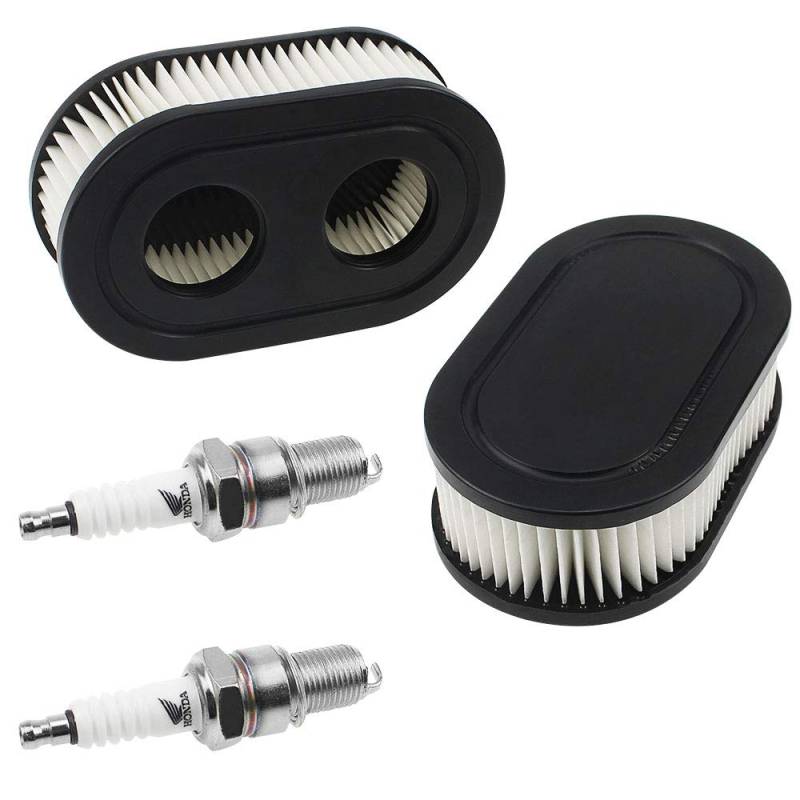 2ST Luftfilter und 2ST Zündkerzen für Briggs Stratton Motoren 550E 550EX Eco-Plus 575EX Series Luftfilter Rasenmäher Ersetzt 798339 798452 593260 093000er 09P0000er Motor 4247 5432 5432K von TXErfolg