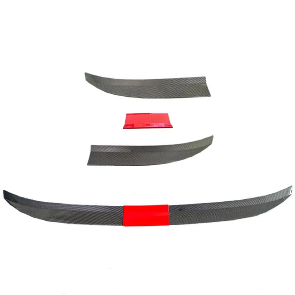 Auto Heckspoiler Dreistufig Einstellbar, für 300c 2006-2012 Auto Kofferraum Spoiler Kratzfeste Zubehör, Carbon Fiber + Middle Section Red von TXQDQSC