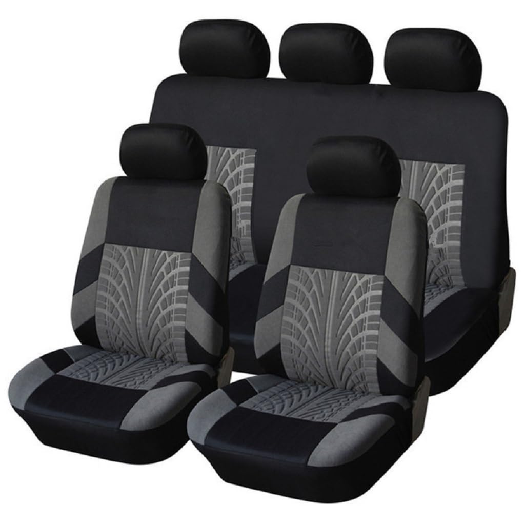 TXQDQSC Für Mini Cooper 3 Portes F56 2014-2024 9-teiliges Set Sitzbezug Komplett-Set, Auto Sitzbezüge Sets Zubehör,Grey von TXQDQSC