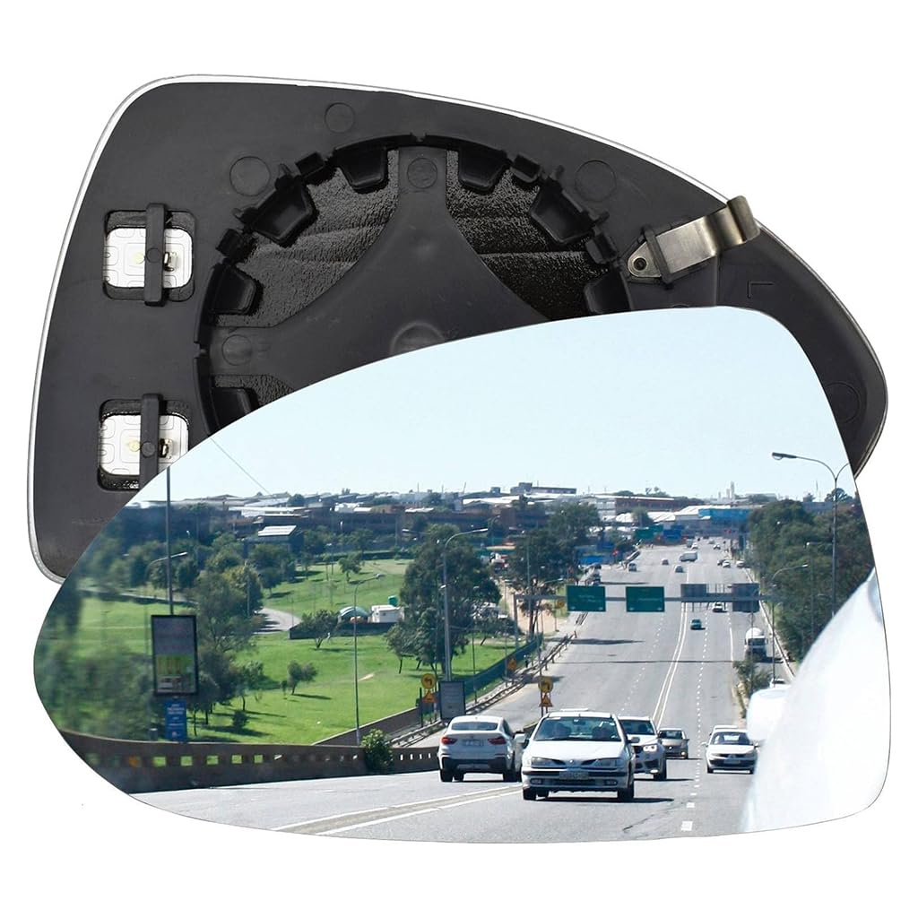 auto Spiegelglas für Opel Vauxhall Corsa D 2006-2014 Vauxhall Corsa E 2014-2020, Spiegelglas Fahrerseite Ersatzspiegelglas Türspiegelglas Außenspiegel Autozubehör,LEFT von TXQDQSC