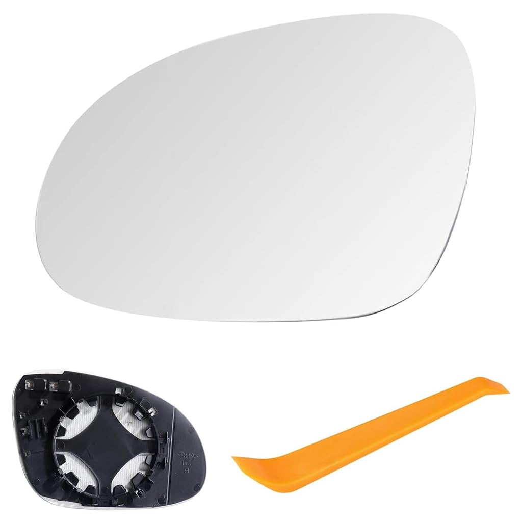 auto Spiegelglas für VW Golf MK5 2003-2008 Jetta 5 2005-2010 Passat B6 2007-2011, Spiegelglas Fahrerseite Ersatzspiegelglas Türspiegelglas Außenspiegel Autozubehör,A-Left von TXQDQSC