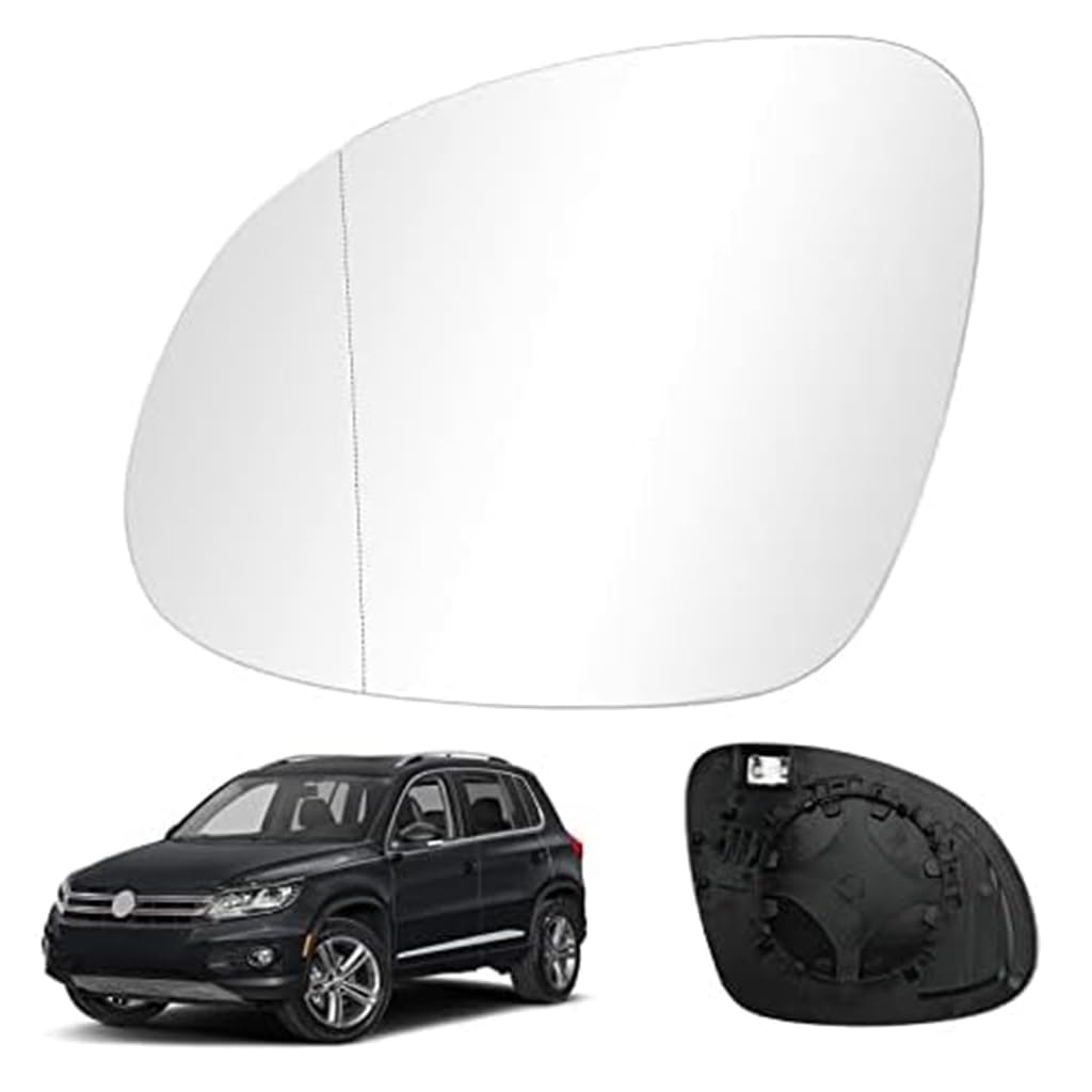 auto Spiegelglas für VW Tiguan 2007-2016, Spiegelglas Fahrerseite Ersatzspiegelglas Türspiegelglas Außenspiegel Autozubehör,A-Left von TXQDQSC