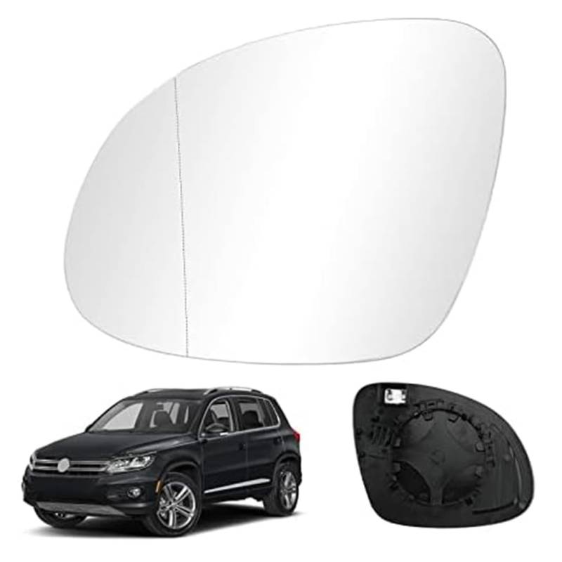 auto Spiegelglas für VW Tiguan 2007-2016, Spiegelglas Fahrerseite Ersatzspiegelglas Türspiegelglas Außenspiegel Autozubehör,B-right von TXQDQSC