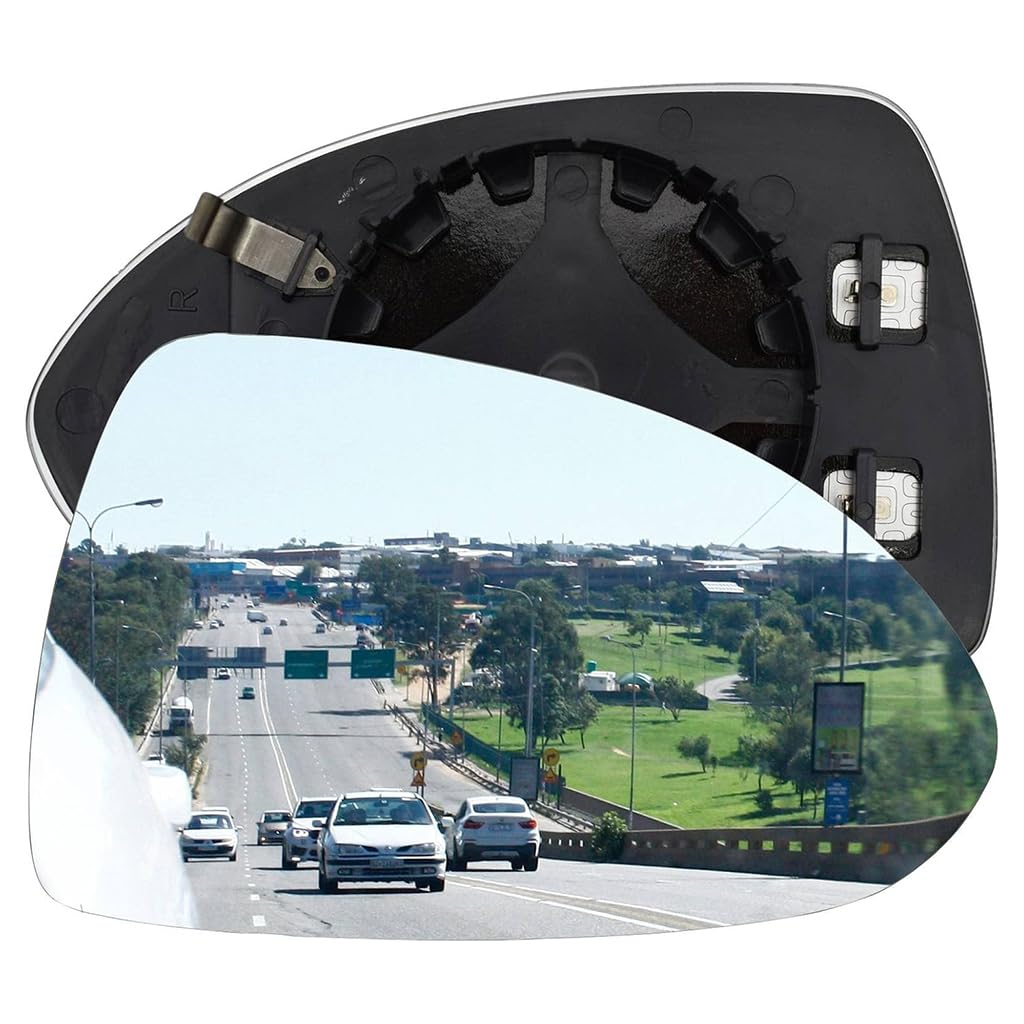 auto Spiegelglas für Vauxhall Corsa D 2006-2014 Vauxhall Corsa E 2014-2020, Spiegelglas Fahrerseite Ersatzspiegelglas Türspiegelglas Außenspiegel Autozubehör,A-Left von TXQDQSC