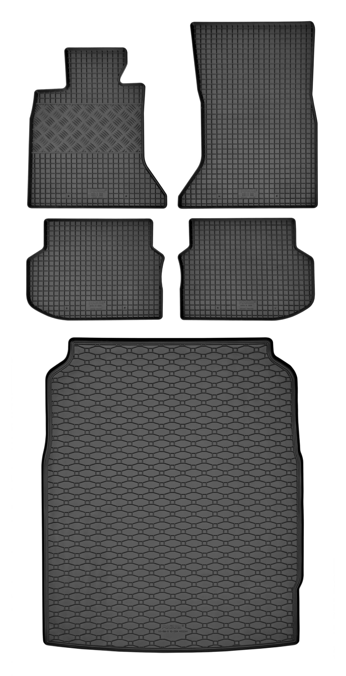 TXTrade Gummifußmatten und Kofferraumwanne passend für 5 (F10) Sedan ab 2010 bis 2014 von TXTrade