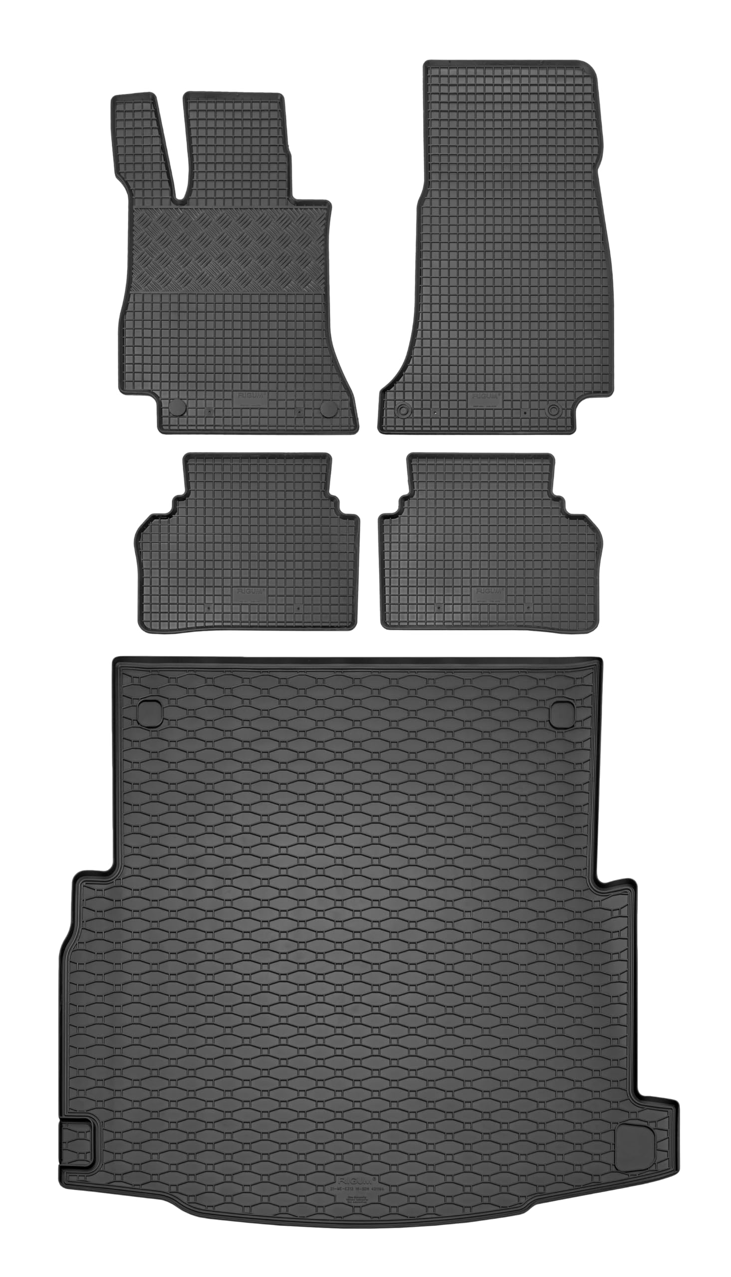 TXTrade Gummifußmatten und Kofferraumwanne passend für E-Klasse W213 ab 2016- / ab 2019- ohne Subwoofer von TXTrade