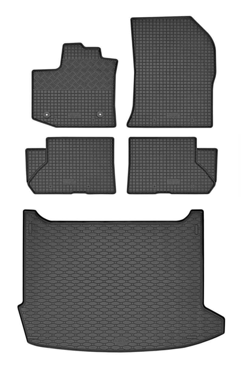 TXTrade Gummifußmatten und Kofferraumwanne passend für Lodgy ab 2012 | 5Sitze von TXTrade