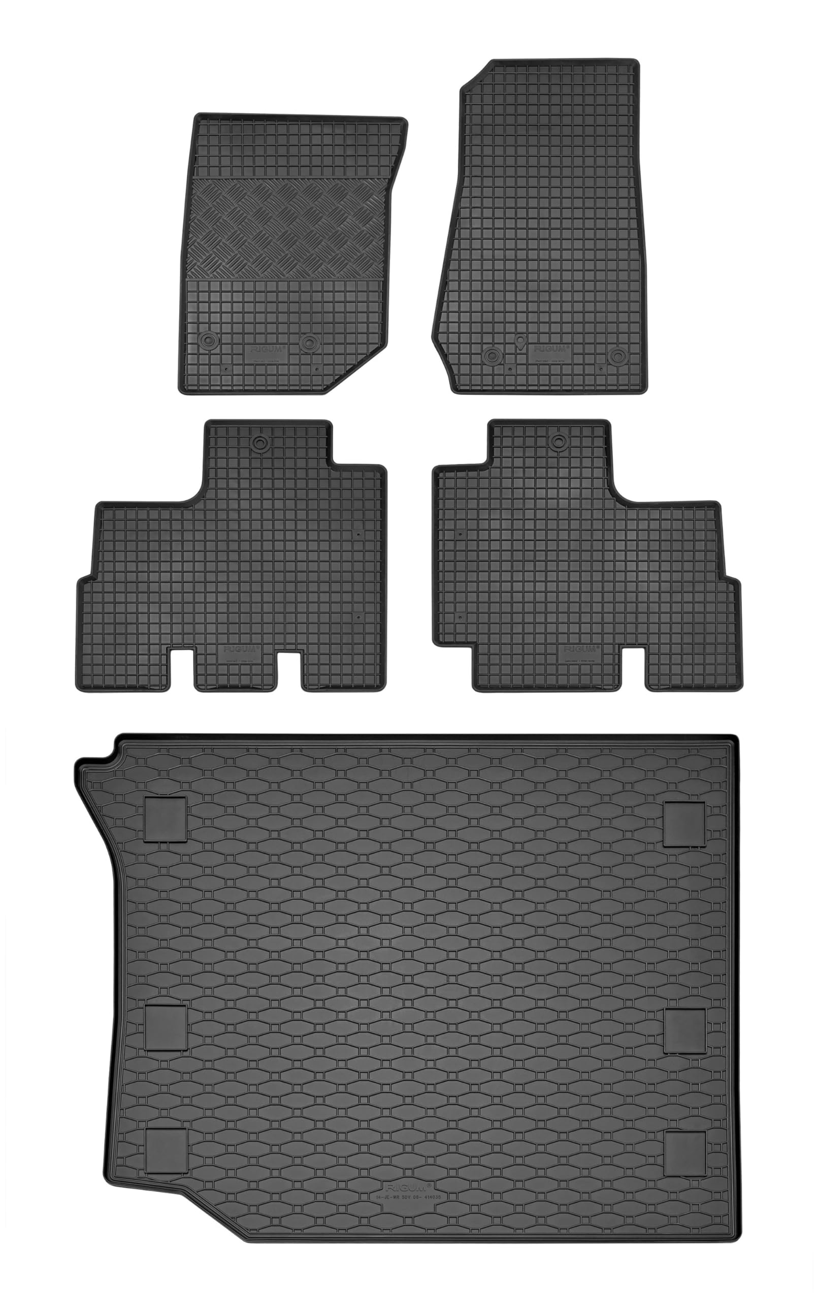 TXTrade Gummifußmatten und Kofferraumwanne passend für Wrangler ab 2006 / ab 2019 von TXTrade