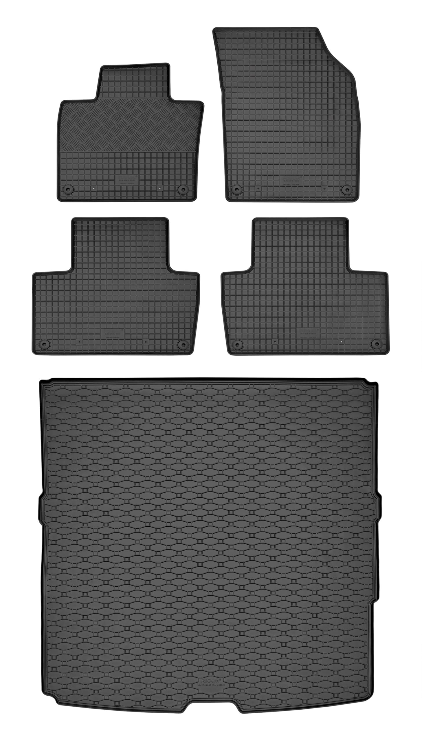 TXTrade Gummifußmatten und Kofferraumwanne passend für XC90 ab 2015 von TXTrade