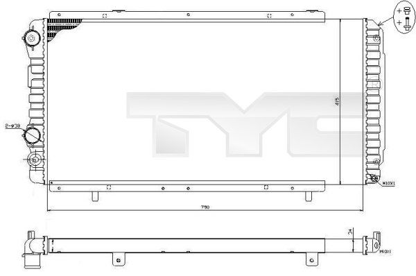 Kühler, Motorkühlung TYC 709-0014-R von TYC