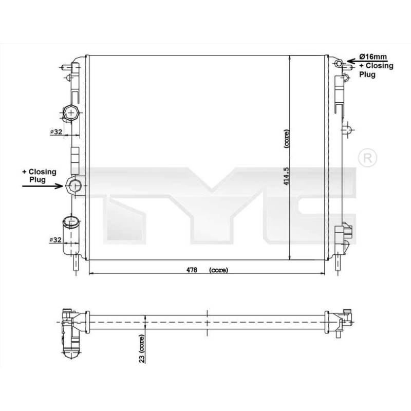 Tyc Kühler, Motorkühlung 728-0010 von TYC
