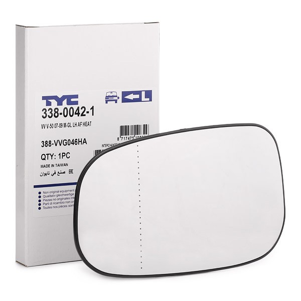 TYC Außenspiegelglas VOLVO 338-0042-1 30762571 Spiegelglas,Spiegelglas, Außenspiegel von TYC