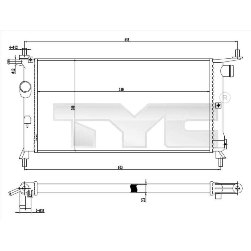 Tyc Kühler, Motorkühlung 725-0020 von TYC