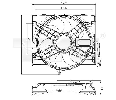 Tyc Lüfter, Motorkühlung [Hersteller-Nr. 803-0011] für BMW von TYC