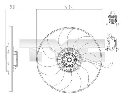 Tyc Lüfter, Motorkühlung [Hersteller-Nr. 825-0019] für Opel von TYC