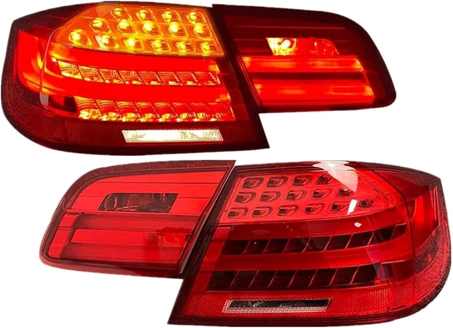 Auto Rücklicht Komplettsets für BMW 3series Coupe E92 M3 2007-2013 Schlussleuchte Montage Hintere Bremsleuchte Äußeres Rücklicht Zubehör,B/Red von TYJH