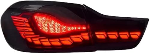 Auto Rücklicht Komplettsets für BMW 4-Series F32 F33 F36 M4 F82 F83 418i 420i 430i 2014-2020 Schlussleuchte Montage Hintere Bremsleuchte Äußeres Rücklicht Zubehör,B/Red von TYJH