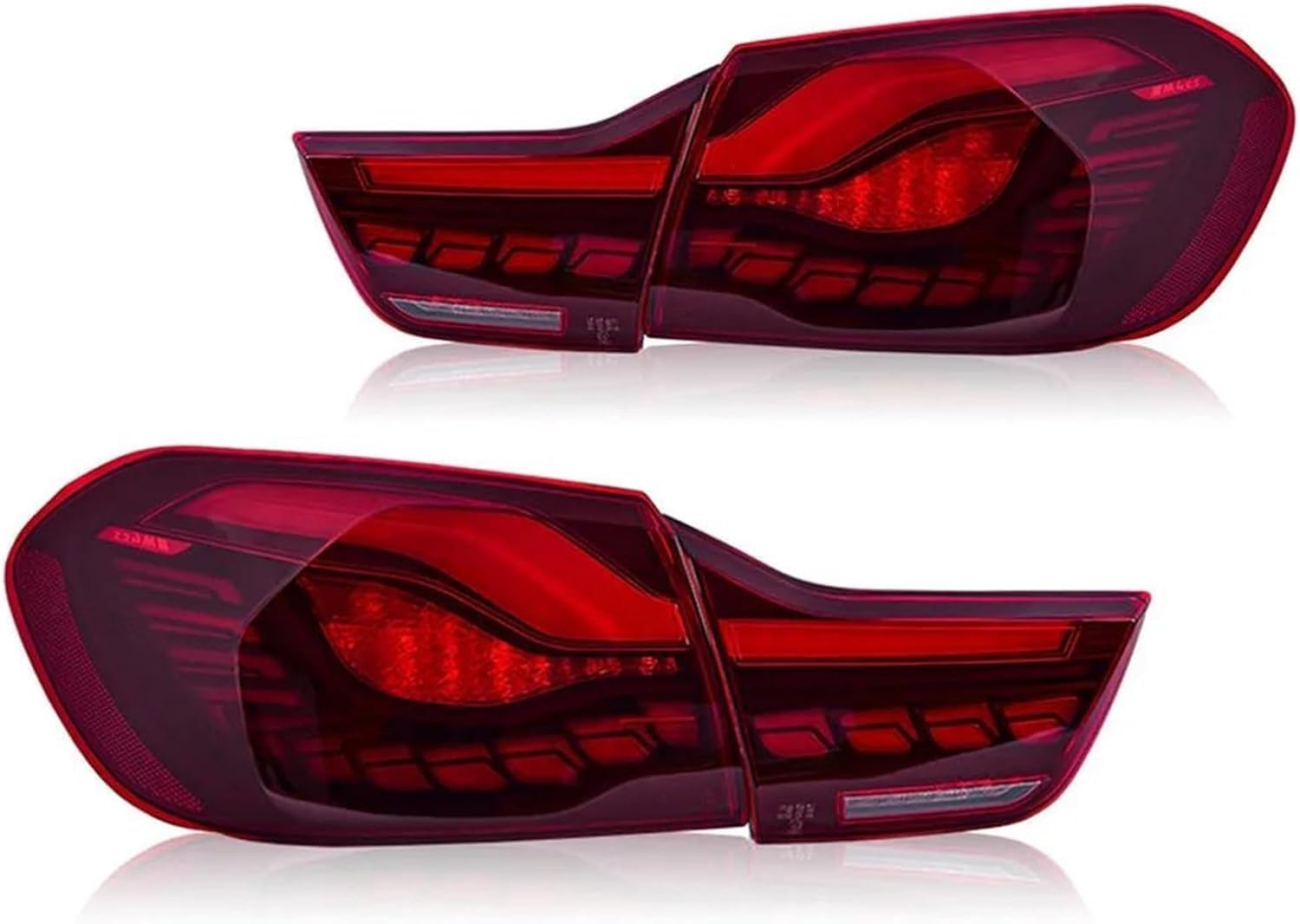 Auto Rücklicht Komplettsets für BMW 4 Series M4 F32 F33 F36 F82 F83 2014-2020 Schlussleuchte Montage Hintere Bremsleuchte Äußeres Rücklicht Zubehör,Red Set von TYJH