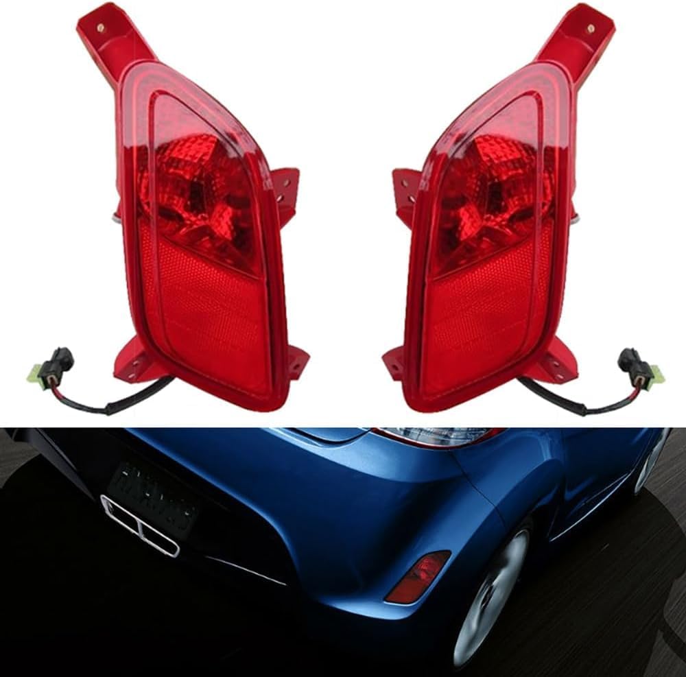 TYJH Auto Rücklicht Komplettsets für Hyundai Veloster 2012-2017 Schlussleuchte Montage Hintere Bremsleuchte Äußeres Rücklicht Zubehör von TYJH