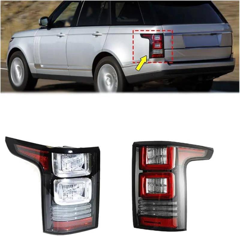 TYJH Auto Rücklicht Komplettsets für Land Rover Range Rover L405 2013-2017 Schlussleuchte Montage Hintere Bremsleuchte Äußeres Rücklicht Zubehör,Red Right von TYJH