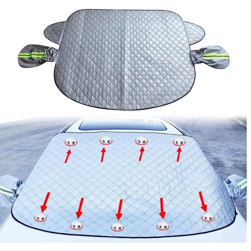 Scheibenabdeckung Auto, für Citroen C4 2007-2010 Abdeckung Windschutzscheibe Frostschutzmatte Auto Windschutzscheibenabdeckung,148 * 116 von TYREEDE