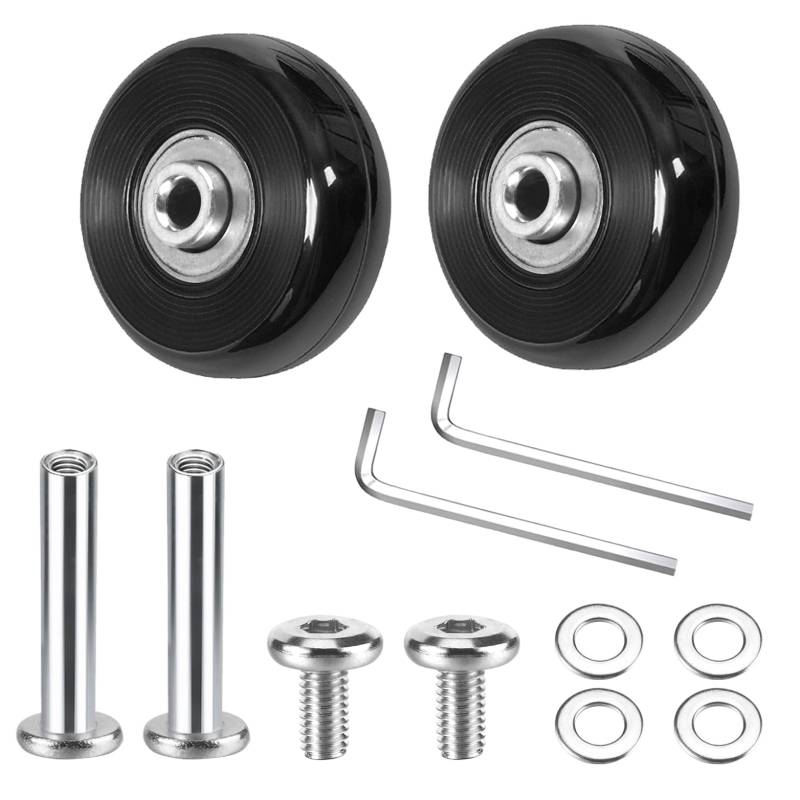 TYSM-CC 2 Stück Set Koffer Rollen Ersatzteile, Generic Ersatz Rollen, Gepäck Koffer Ersatzräder, für Koffer Gepäck, mit kugellager Ersatzteile Reparatur Set von TYSM-CC