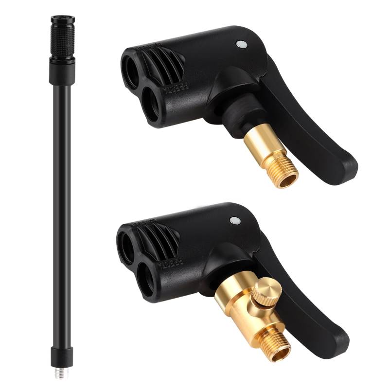 TYSM-CC Adapter Französisches Ventil 2 Stück Autoventil Hebelstecker Adapter Französisches Ventil auf Auto Messing Autoventil Adapter für Auto, Moto, Reifenfüller von TYSM-CC