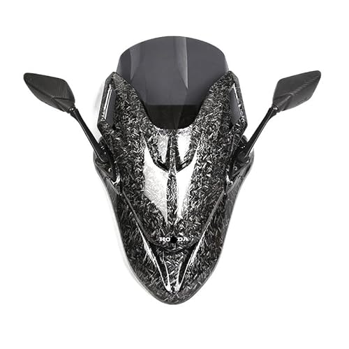 TYUHNLSBN Motorrad Windschutzscheibe Für Ho&nda PCX160 PCX125 2021 2022 2023 ABS Motorrad Windschutzscheibe Nachahmung Forza Windschutzscheibe Spoiler Deflektor Zubehör von TYUHNLSBN