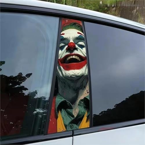 TYUIJ Auto Aufkleber Auto Aufkleber Auto B-Säule Protektor Wunderschöne Clown Aufkleber Auto Säule Schutz Aufkleber Ein Set von zwei (Clown 2) von TYUIJ