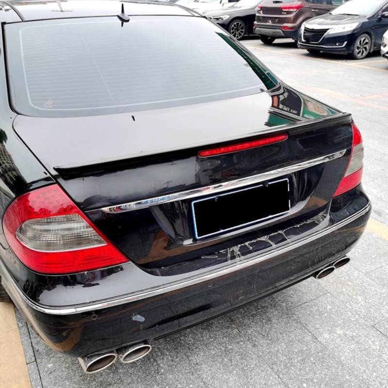 TYUMGXIAO Auto Heckspoiler für Mercedes Benz Clase E W211 2003-2008 E200 E260, Kofferraum Heck Spoiler,Modifiziertes Heckflügel Styling Zubehör,A/Glossy Black von TYUMGXIAO