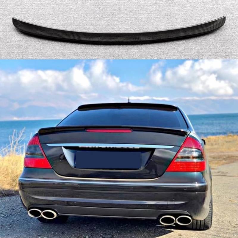 TYUMGXIAO Auto Heckspoiler für Mercedes Benz Clase E W211 2003-2008 E200 E260, Kofferraum Heck Spoiler,Modifiziertes Heckflügel Styling Zubehör,A/Carbon Fiber Look von TYUMGXIAO