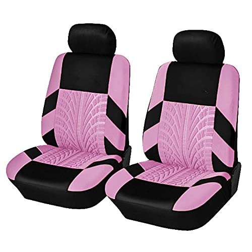 TYUMGXIAO Auto Sitzbezüge Sets für BMW X4 xDrive35d 2014-2018, Atmungsaktiv Bequem Stoff Sitzbezüge Komplettset Autositzbezüge Innenraum Zubehör,A/Pink-A/Front 2 Seats von TYUMGXIAO