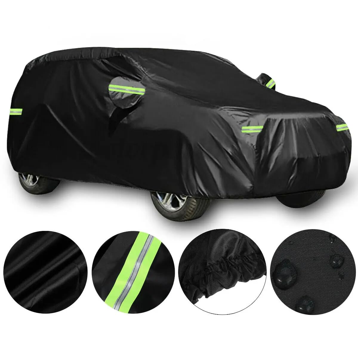 Autoabdeckung, Für Suzuki Jimny Regen Sonne Staub Schutz Baumwollfutter Wasserdicht Atmungsaktiv Auto Abdeckung,C von TYYTET