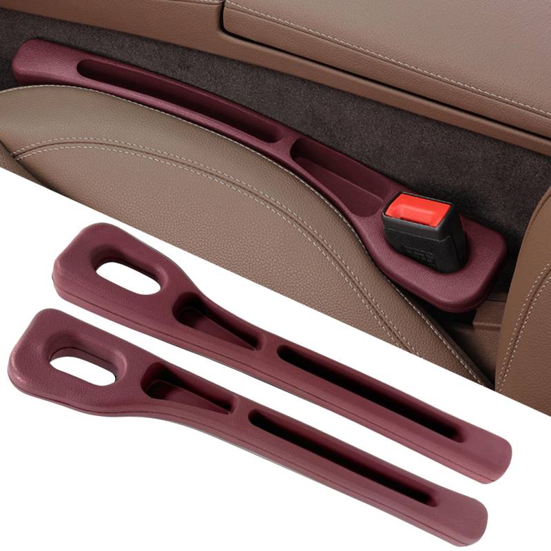 TZEKING 2 Stück Autositz Spaltfüller,Aufbewahrungsbox für Autositze,Autositz Lückenfüller Universal Sitzlückenfüller,Car Seat Gap Filler,Autositz Gap Organizer Storage Box,für Handys Seat Gap von TZEKING