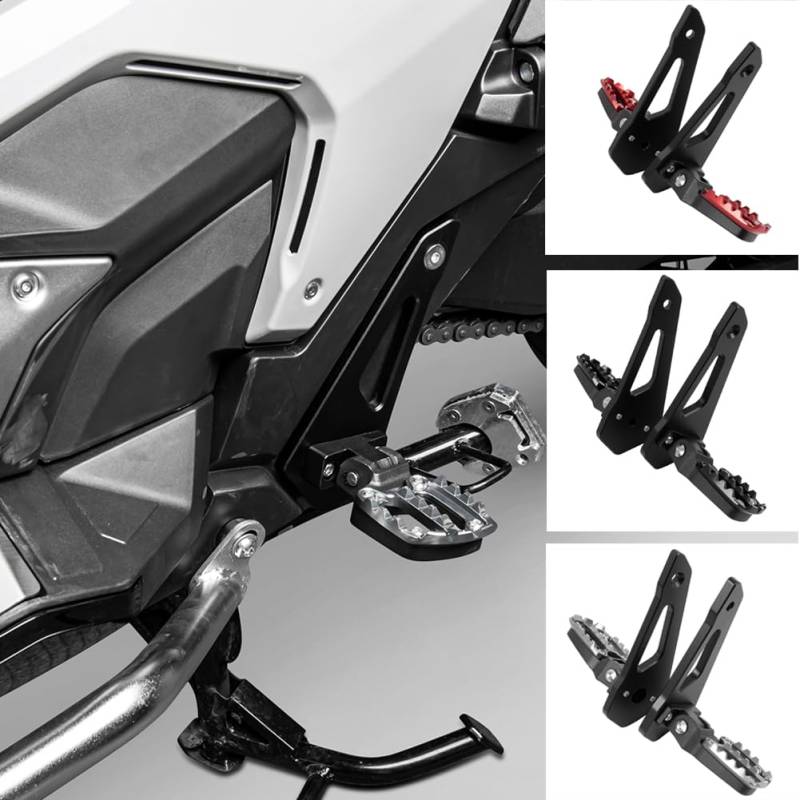 TaTonCycle Motorrad-Fußrasten-Pedal für Beifahrer Hinten Kompatibel mit H-onda X-ADV 750 X ADV 750 X ADV-750 2021 2022 2023 Klappbarer Fußrasten-Fußstufenadapter (Rot) von TaTonCycle