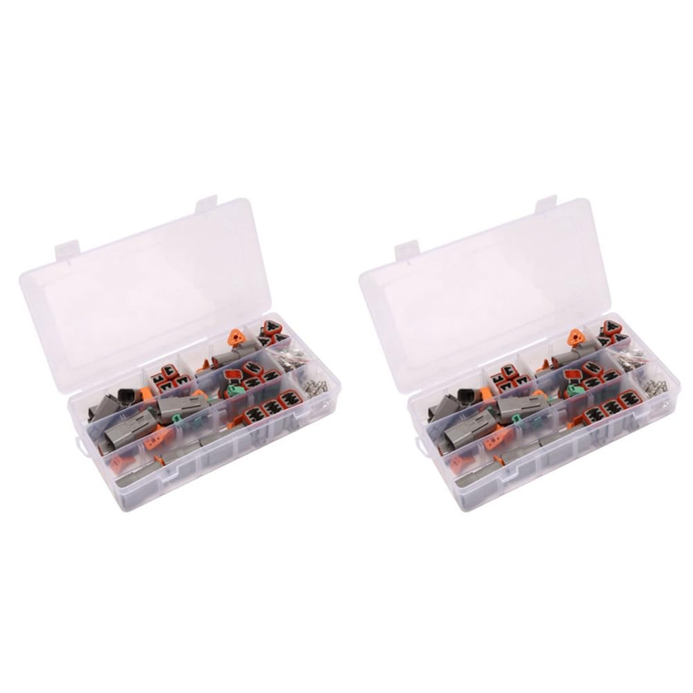 Tacell 2 Boxen für wasserdichte Kabelverbinder-Set der Deutsch DT-Serie DT06-2 3 4 6S DT04-2 3 4 6P Automotive Sealed Plug von Tacell