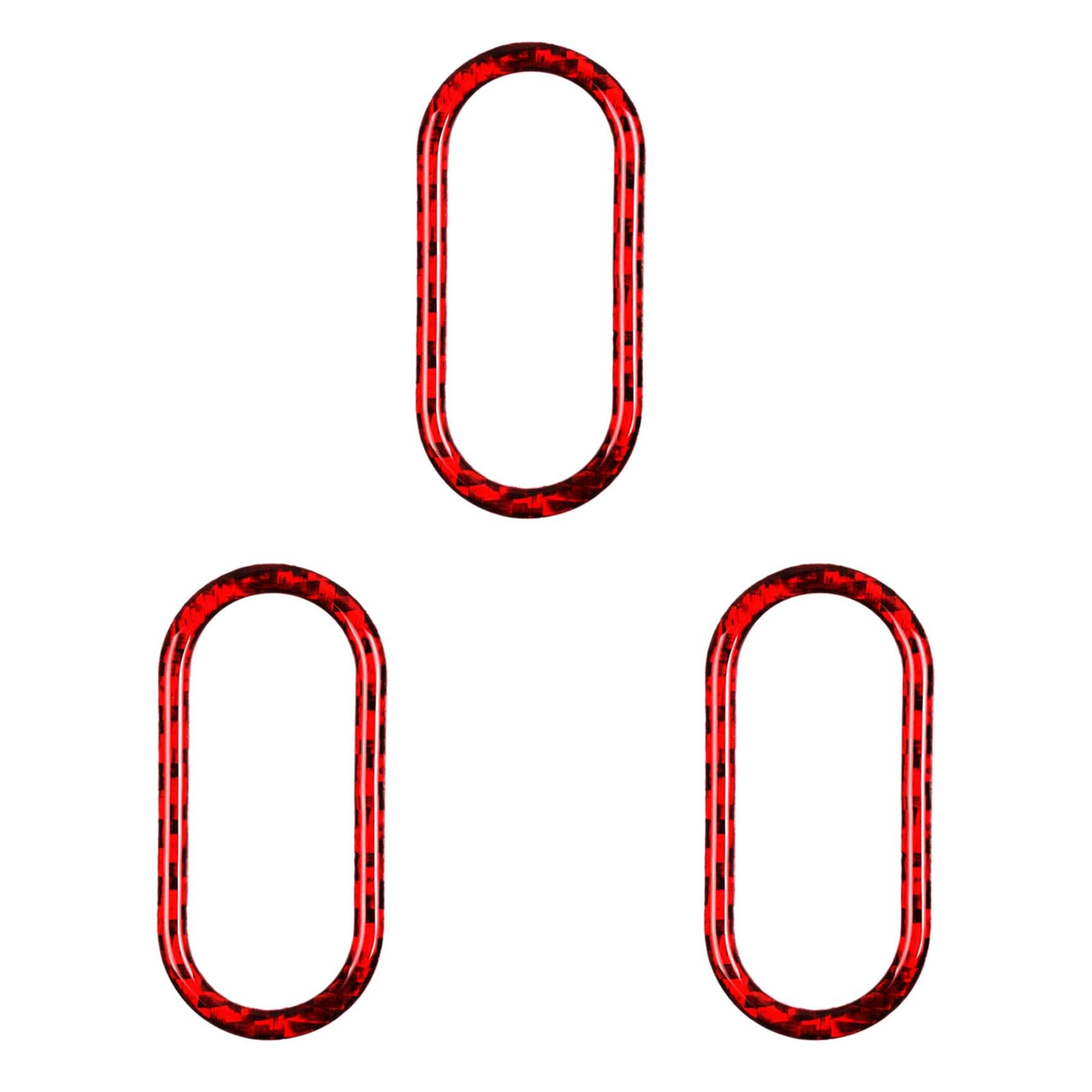 Tacell 3 x rote Kohlefaser-Innenwarnlichtabdeckung für F55 F56 Countryman F60 von Tacell