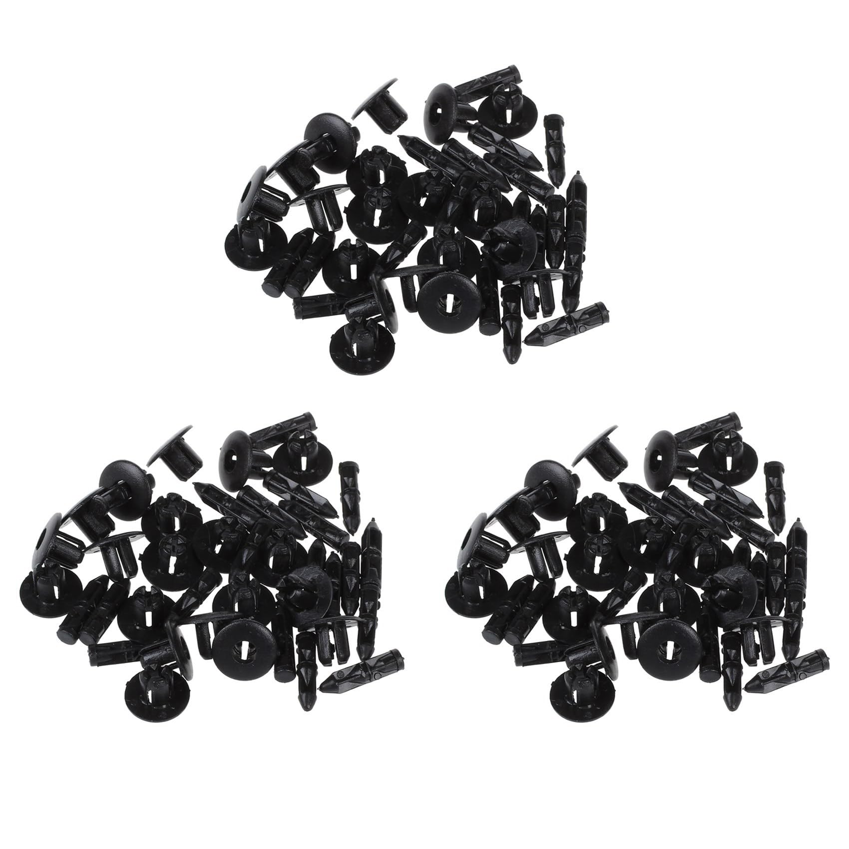 Tacell 60 Stück 7 mm Loch Kunststoff Push Screw Niet Verkleidung Panel Befestigungen Clips von Tacell