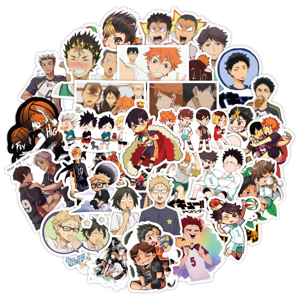 Haikyuu Sticker Pack 100 Stück, Vinyl Aufkleber für Wasserflaschen Laptop Skateboard Notebook, Geschenk für Erwachsene Kinder Teens von Tacomexi