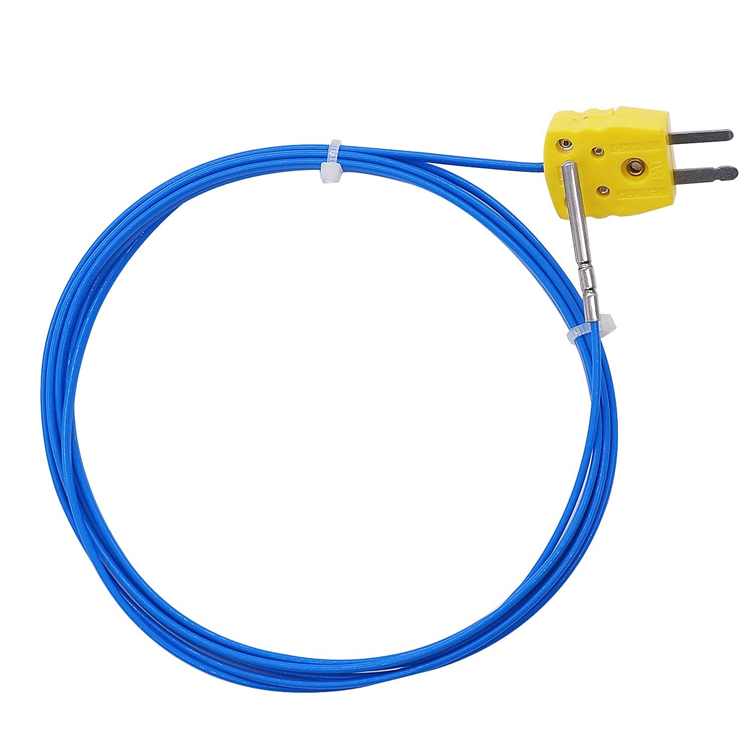 Taiss/Thermoelementsensor Wasserdichte K-Type, für K Sonden Messgerät Temperaturregler Mit Stecker, lange Sonde 30 MM Temperaturbereich von -50 bis 200 ° C TA-6340-W-C von Taiss