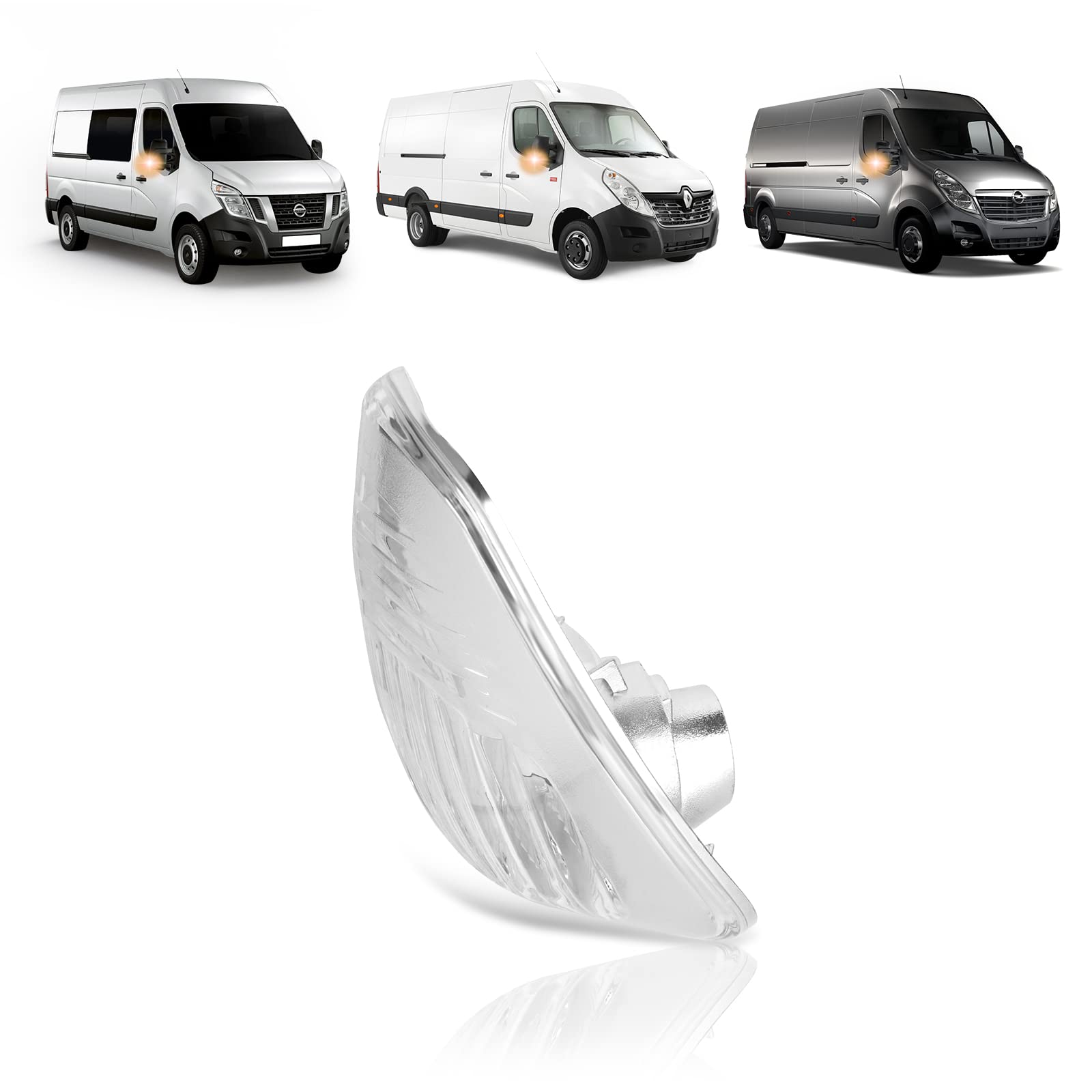 TangMiGe Blinker für Citroen RENAULT Master 3 III (EV/FV/HV/JV/UV) 02/2010-UP, NISAN NV400 11/2011-UP, OPEL Movano B (X62) 05/2010-UP, 1 Stück Rechte, Spiegel Blinker Seitenblinker Blinkleuchte von TangMiGe