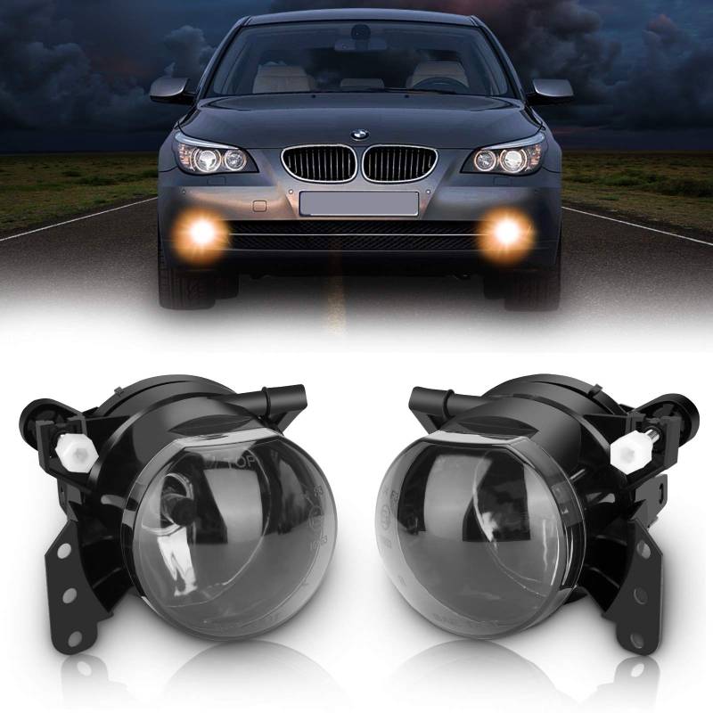 TangMiGe Nebelscheinwerfer für BMW (E90 E91 E46 E60 E61 E63 E64 E83) 3er 5er 6er X3, 01/2003-12/2012, HB4, 1 Paar, Schwarz Smoke Objektiv von TangMiGe