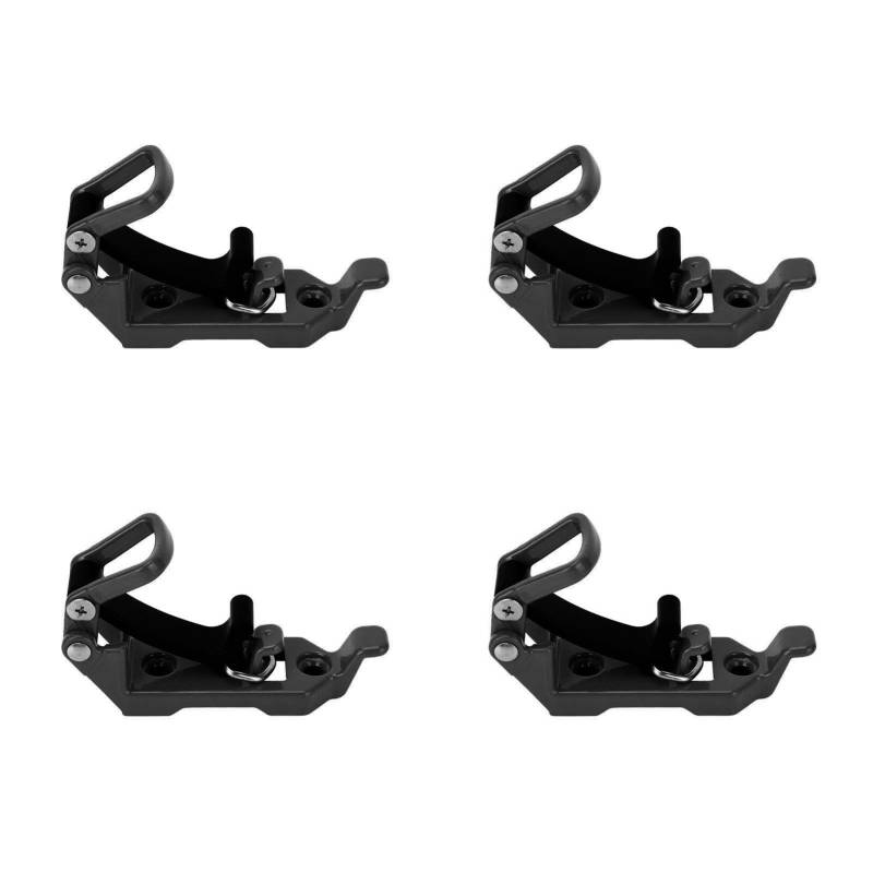 Dachträger-Schaufelhalter, Stabiler Metall-Gummi-Klemmhalter, Sicher Befestigt, Mehrzweck-Zinklegierung, 4 Sätze für Bootsdachträger (Black) von Tangxi