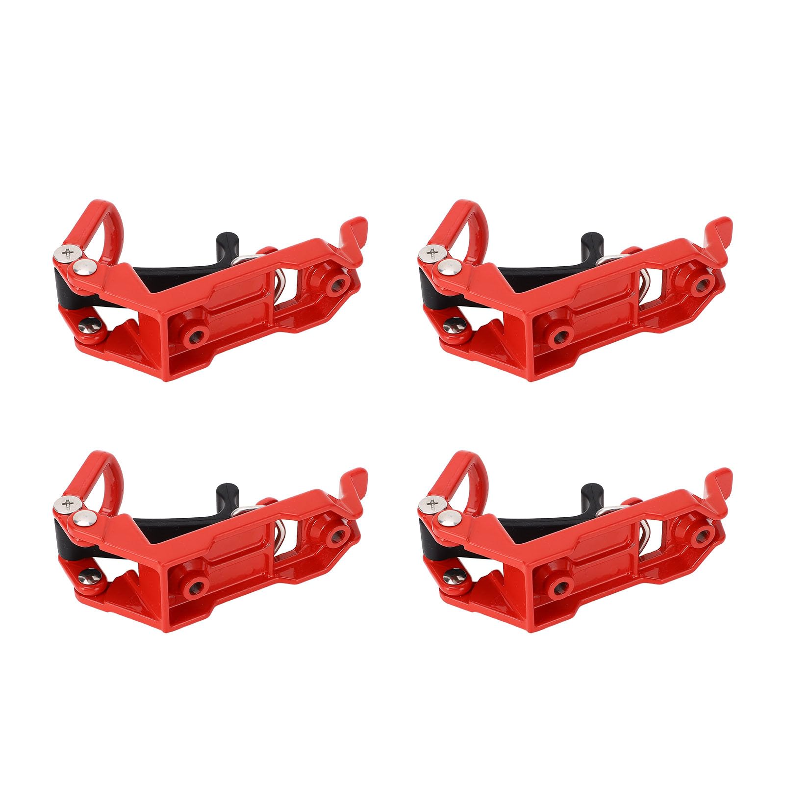 Dachträger-Schaufelhalter, Stabiler Metall-Gummi-Klemmhalter, Sicher Befestigt, Mehrzweck-Zinklegierung, 4 Sätze für Bootsdachträger (Rot) von Tangxi