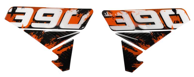 Tankpad Seitentankpad Carbon Racing Orange kompatibel mit KTM DUKE 390 X800446VA von Tankpad