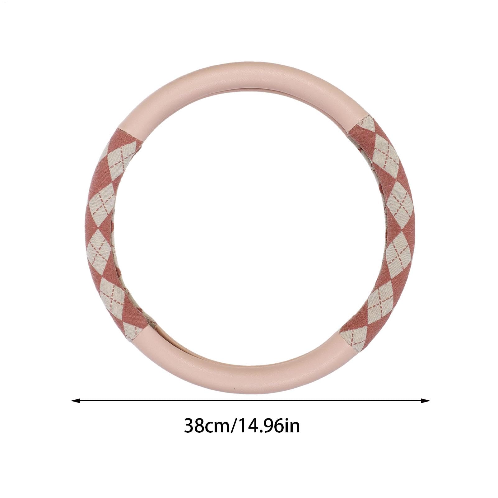 Auto Lenkradhülle Lenkradbezug Durchmesser 38 cm Rautenmuster Auto Lenkradabdeckung, Weicher Griff, Atmungsaktiv Lenkrad Abdeckung Allen Jahreszeiten Für Meisten Auto, SUV, LKW von Tanxemery